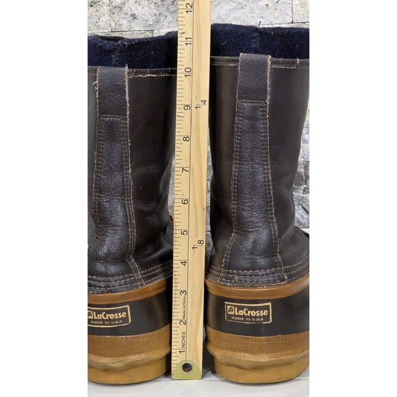 VTG LaCrosse Men's Duck Boot Waterproof Insulated Leather Work Winter Brown 12 - Picture 13 of 13